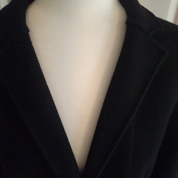 Talbots Classic Black Blazer/Jacket 100%  Merino Wool - Picture 4 of 8